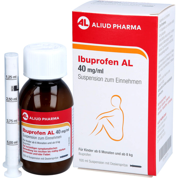 Ibuprofen AL 40 mg/ml Suspension zum Einnehmen, 100 ml Lösung