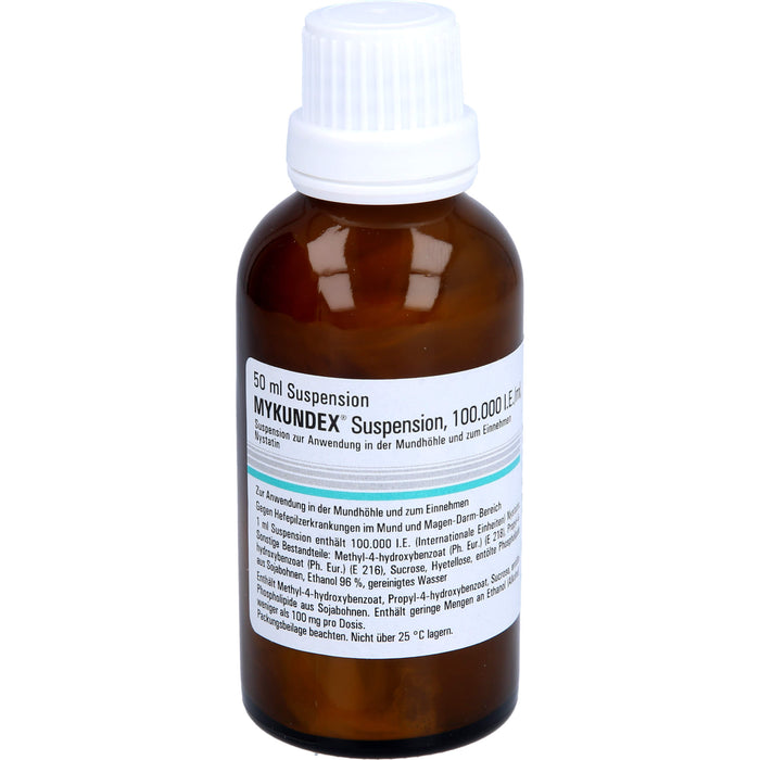 MYKUNDEX Suspension gegen Hefepilzerkrankungen im Mund und Magen-Darm-Bereich, 50 ml Solution