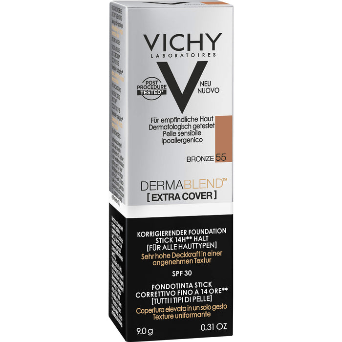 VICHY Dermablend Extra Cover Stick 55 zur Abdeckung farblicher Unebenmäßigkeiten, 9 g Cream