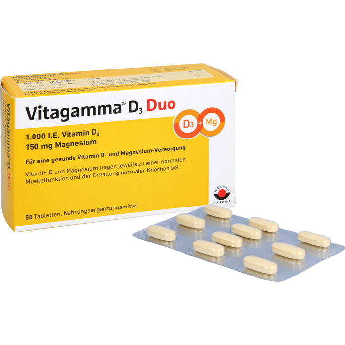 Vitagamma D3 Duo 1,000 I.E. 150 mg Magnesium NEM, 50 St TAB