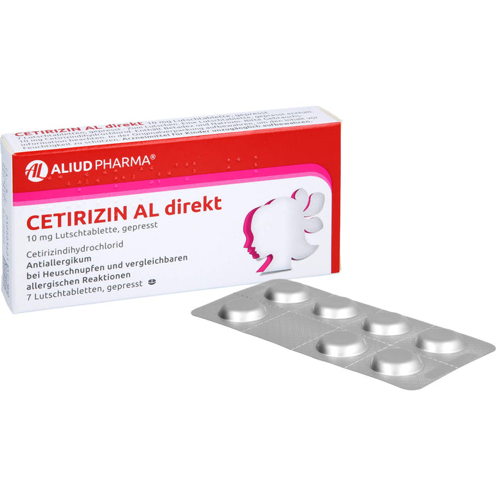 Cetirizin AL direkt 10 mg Lutschtabletten bei Allergien, 7 pcs. Tablets