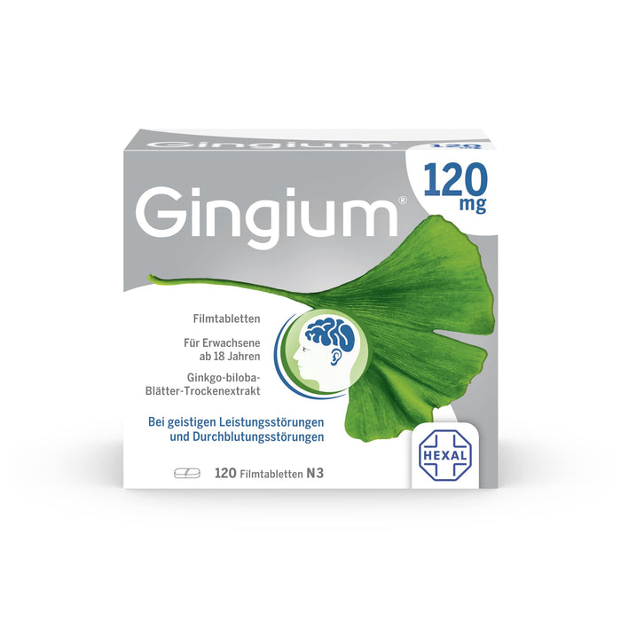 Gingium 120 mg Filmtabletten, 120 pcs. Tablets