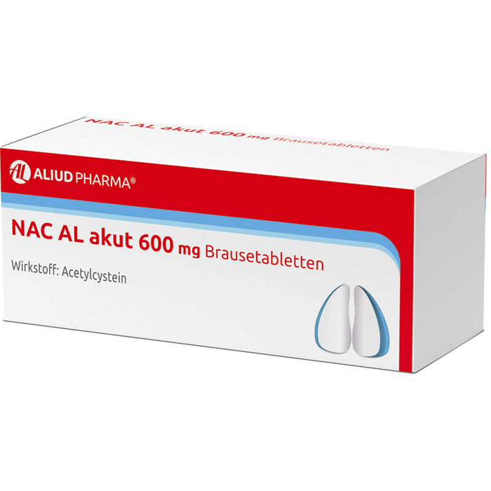 NAC AL akut 600 mg Brausetabletten zur Schleimlösung bei Atemwegserkrankungen, 20 St. Tabletten