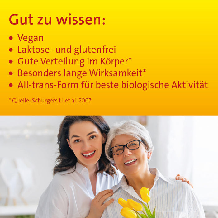 Vitamin K2 Hevert 100 µg für normale Knochen und Blutgerinnung, 60 St. Kapseln