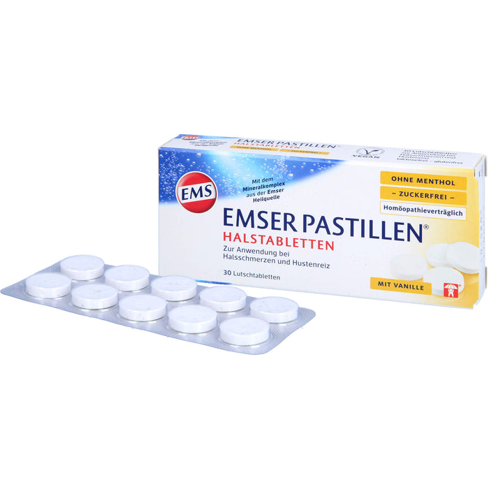 EMSER Pastillen Halstabletten ohne Menthol zuckerfrei, 30 pcs. Tablets