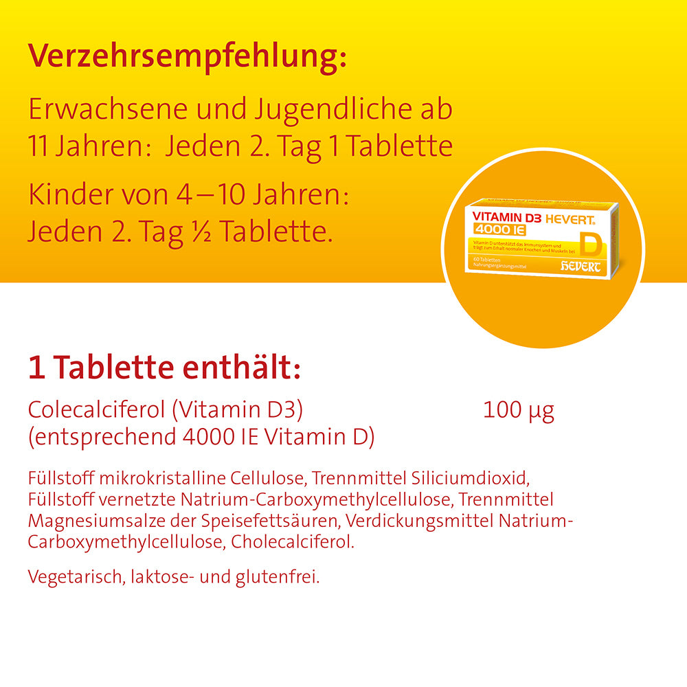 Vitamin D3 Hevert 4000 IE, 30 St. Tabletten Hevert-Testen