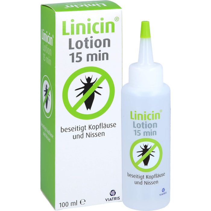 Linicin Lotion 15 min beseitigt Kopfläuse und Nissen, 100 ml Lotion