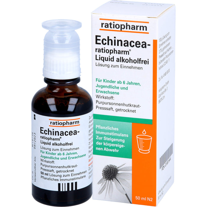 Echinacea-ratiopharm Liquid alkoholfrei, 50 ml Solution