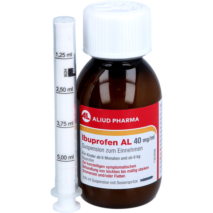 Ibuprofen AL 40 mg/ml Suspension zum Einnehmen, 100 ml Solution