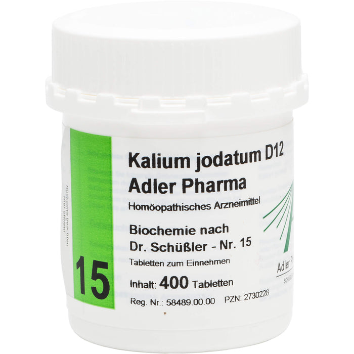 Kalium jodatum D12 Adler Pharma Nr. 15 Tabletten, 400 St. Tabletten