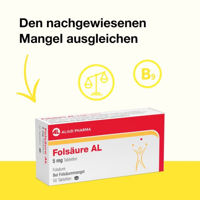 Folsäure AL 5 mg, 50 pc Tablettes