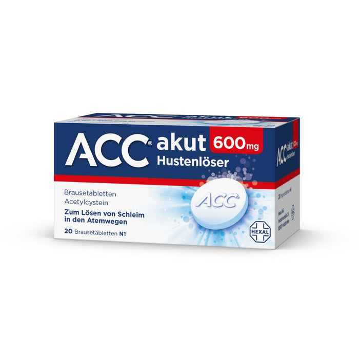 ACC akut 600 mg Hustenlöser Brausetabletten, 20 pc Tablettes