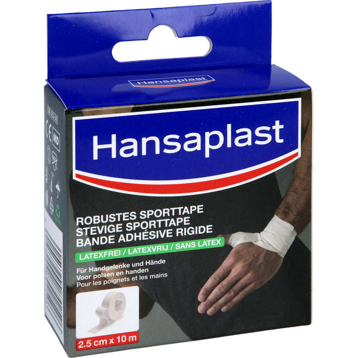 Hansaplast Robustes Sporttape Weiß 2,5cm x 10m, 1 St BAN