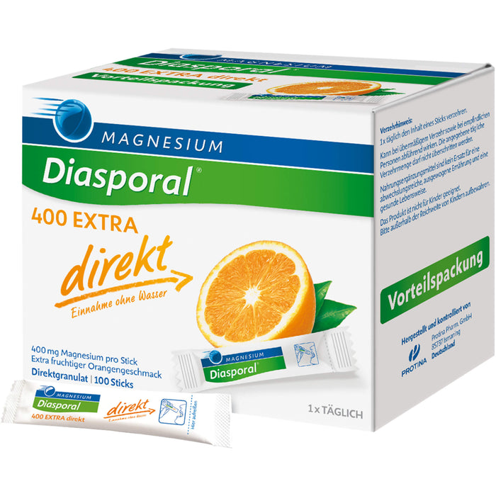 Magnesium-Diasporal 400 extra direkt Direktgranulat Sticks, 100 pc Sachets