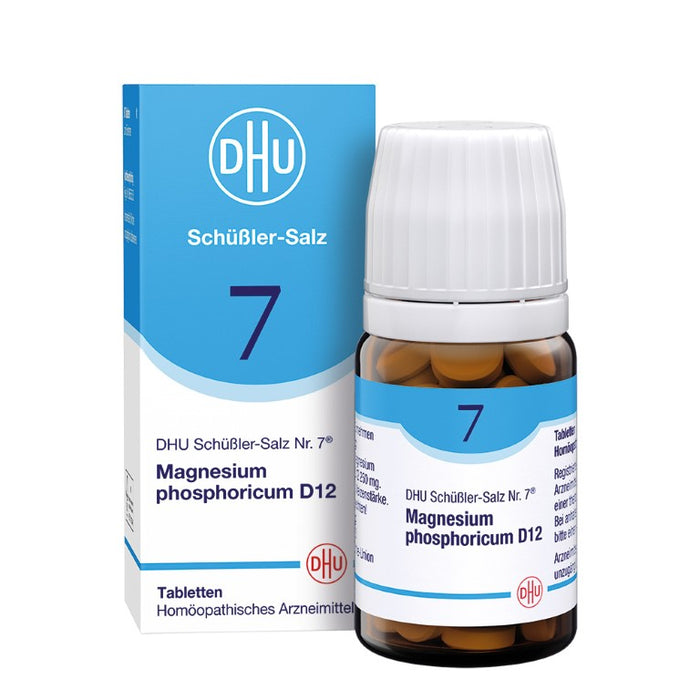 DHU Schüßler-Salz Nr. 7 Magnesium phosphoricum D12 – Das Mineralsalz der Muskeln und Nerven – das Original – umweltfreundlich im Arzneiglas, 80 pc Tablettes