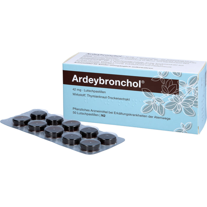 Ardeybronchol Pastillen bei Erkältungskrankheiten der Atemwege, 50 pcs. Pastilles