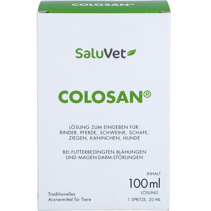 Dr. Schaette Colosan Lösung bei futterbedingten Blähungen und Magen-Darm-Störungen für Rinder, Pferde, Schwein, Schafe, Ziegen, Kaninchen und Hunde, 100 ml Solution