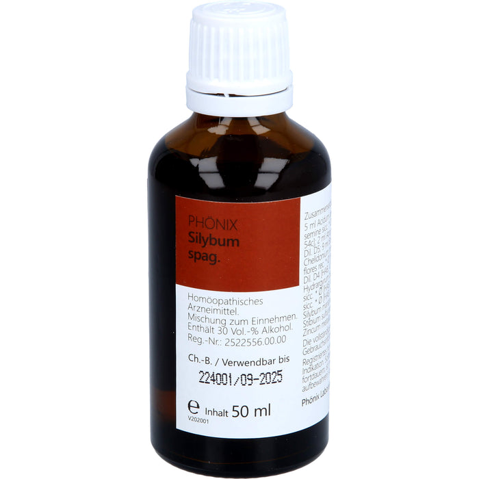 PHÖNIX Silybum Spag. Tropfen, 50 ml Mischung