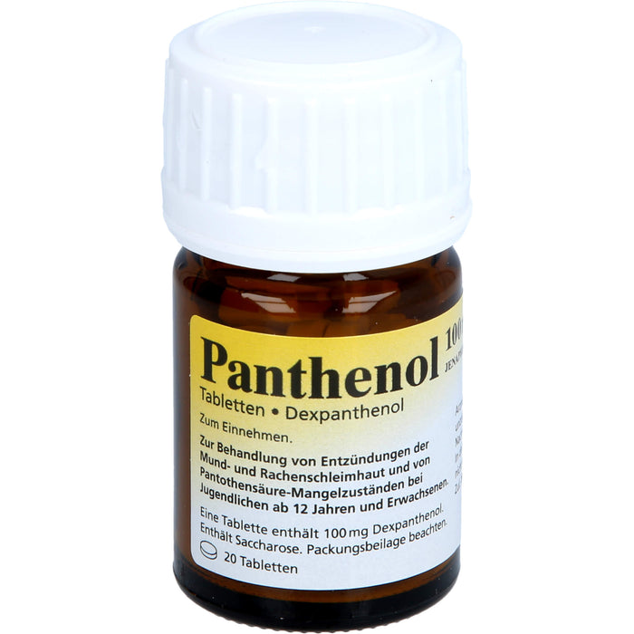 Panthenol 100 mg JENAPHARM Tabletten, 20 St. Tabletten