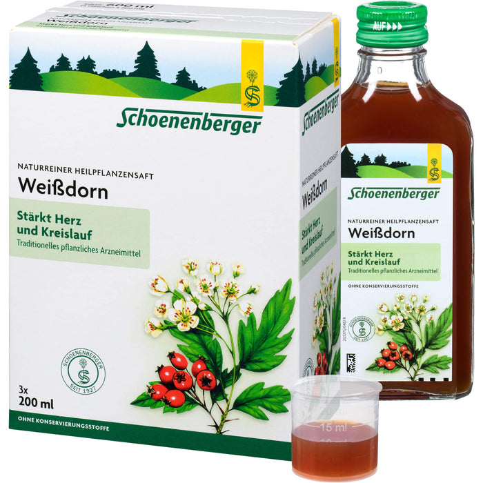 Naturreiner Heilpflanzensaft Weißdorn, 600 ml Lösung