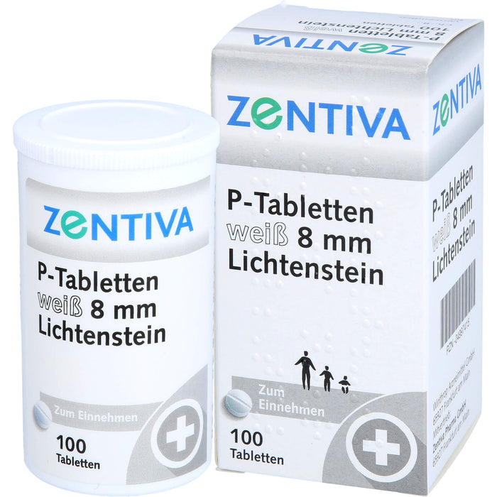 P-Tabletten weiß 8 mm Lichtenstein, 100 St. Tabletten