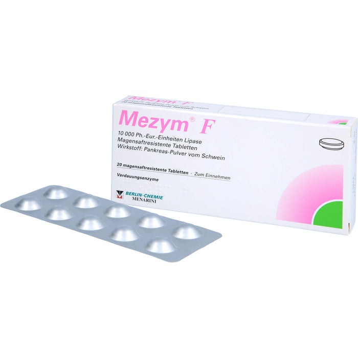 BERLIN-CHEMIE Mezym F Filmtabletten Verdauungsenzyme, 20 St. Tabletten