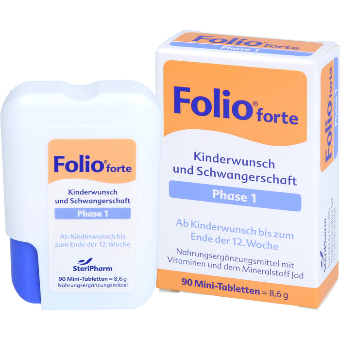 Folio forte Kinderwunsch und Schwangerschaft Phase 1 Tabletten, 90 St. Tabletten