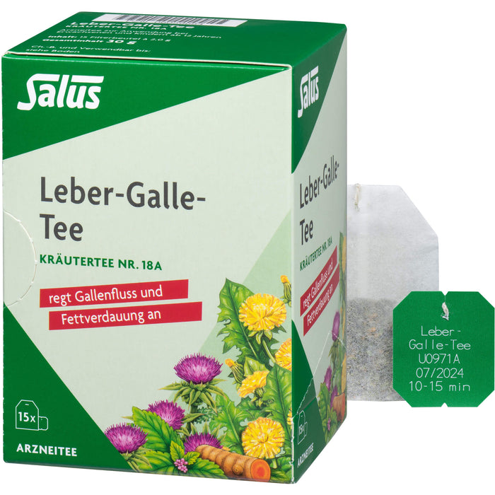 Salus Leber-Galle-Tee Kräutertee Nr. 18a, 15 St. Filterbeutel