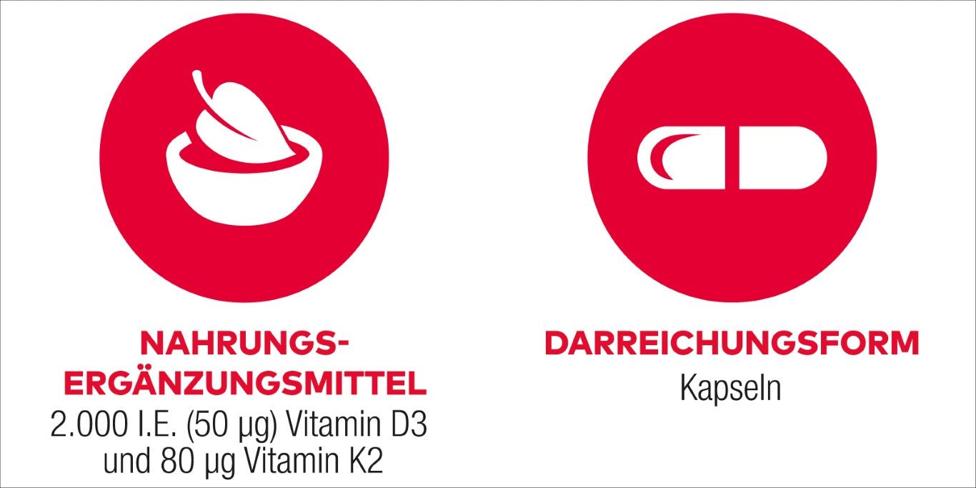 D3+K2 DuoProtect Vit AL 1000 I.E./80 ug Kapseln, 90 St. Kapseln