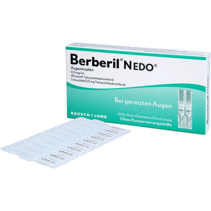 Berberil N EDO Augentropfen bei gereizten Augen, 10 pc Pipettes à dose unique