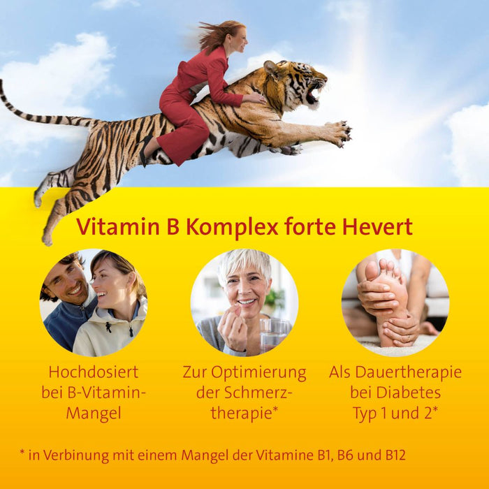 Vitamin B-Komplex forte Hevert, 100 mg/ 50 mg/ 0,5 mg, Tabletten, 60 pcs. Tablets