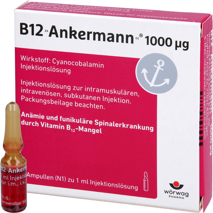 B12 Ankermann 1000µg Injektionslösung, 5 pc Ampoules