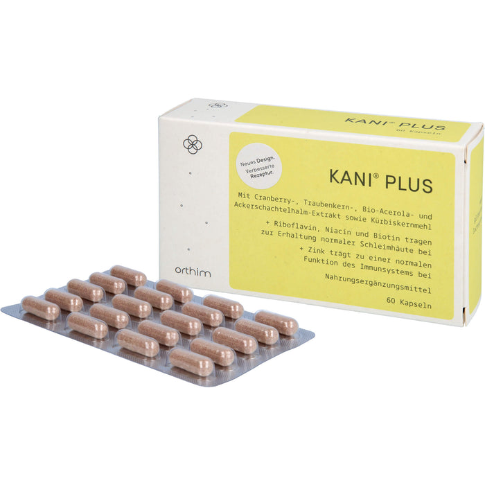 Kani plus + Kapseln zur Gesunderhaltung der Blase, 60 pc Capsules