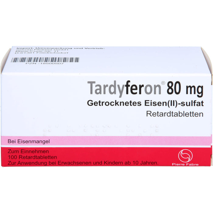 Tardyferon Depot-Eisen(II)-sulfat 80 mg axicorp Retardtabletten, 100 St RET