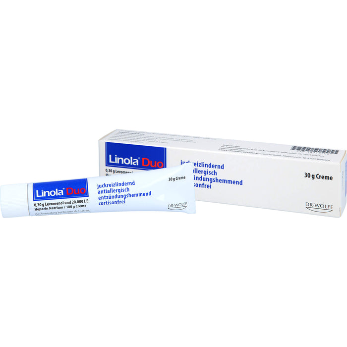 Linola Duo, 0,30 g Levomenol und 20.000 I.E. Heparin Natrium / 100 g Creme, 30 g CRE