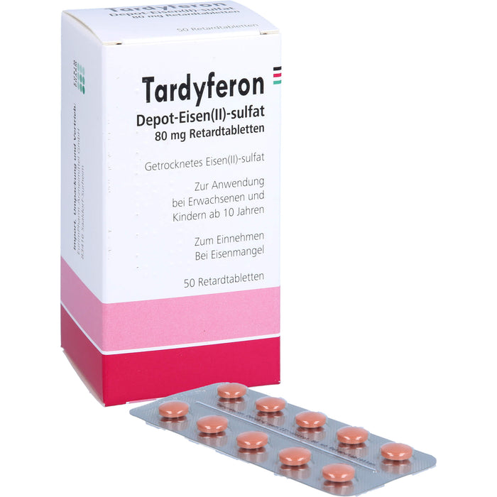 Tardyferon Depot-Eisen(II)-sulfat 80 mg Eurim Retardtabletten, 50 pc Tablettes