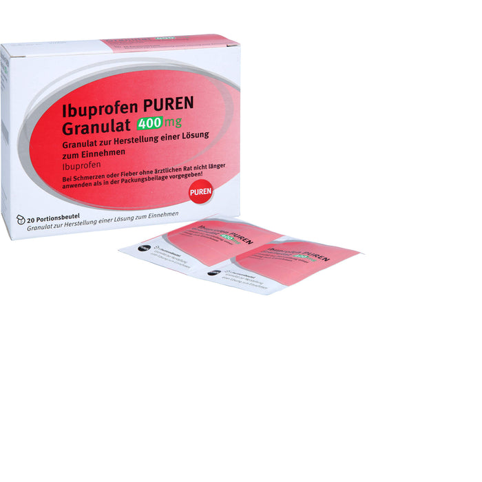 Ibuprofen PUREN Granulat 400 mg, 20 pcs. Sachets