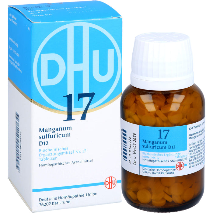 DHU Schüßler-Salz Nr. 17 Manganum sulfuricum D12 Tabletten, 420 pc Tablettes