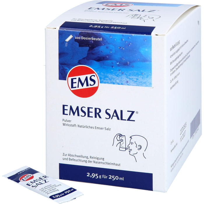 EMSER SALZ Beutel zur Abschwellung, Reinigung und Befeuchtung der Nasenchleimhaut, 100 pcs. Sachets