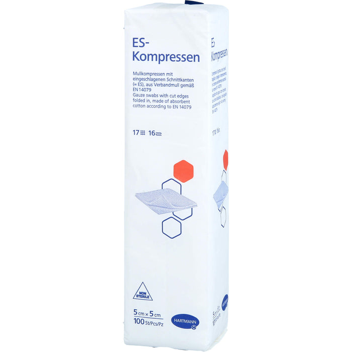 HARTMANN ES-Kompressen unsteril 16fach 5 x 5 cm, 100 pcs. Compresses