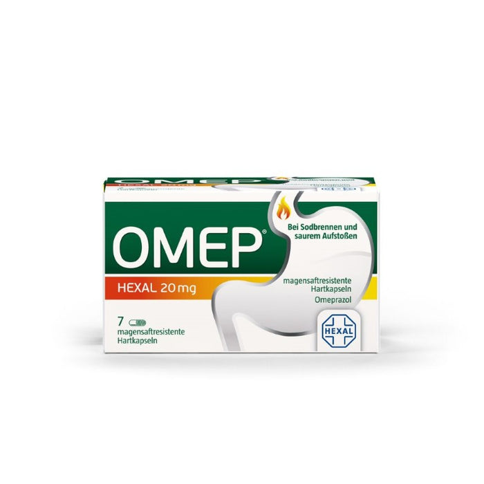 Omep HEXAL 20 mg Hartkapseln bei Sodbrennen, 7 pcs. Capsules