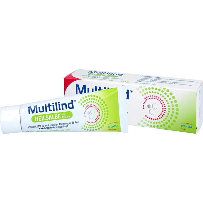 Multilind Heilsalbe mit Nystatin bei Entzündungen der Haut, 50 g Crème