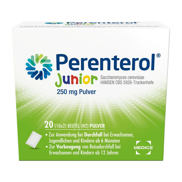 Perenterol Junior 250 mg Pulver bei Durchfall, 20 pc Sachets