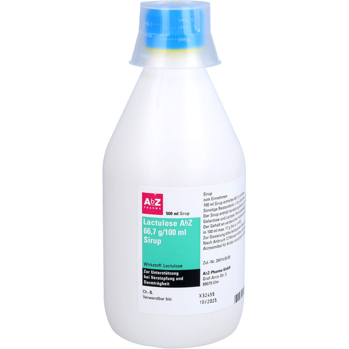 Lactulose AbZ 66,7 g/100 ml Sirup, 500 ml Solution