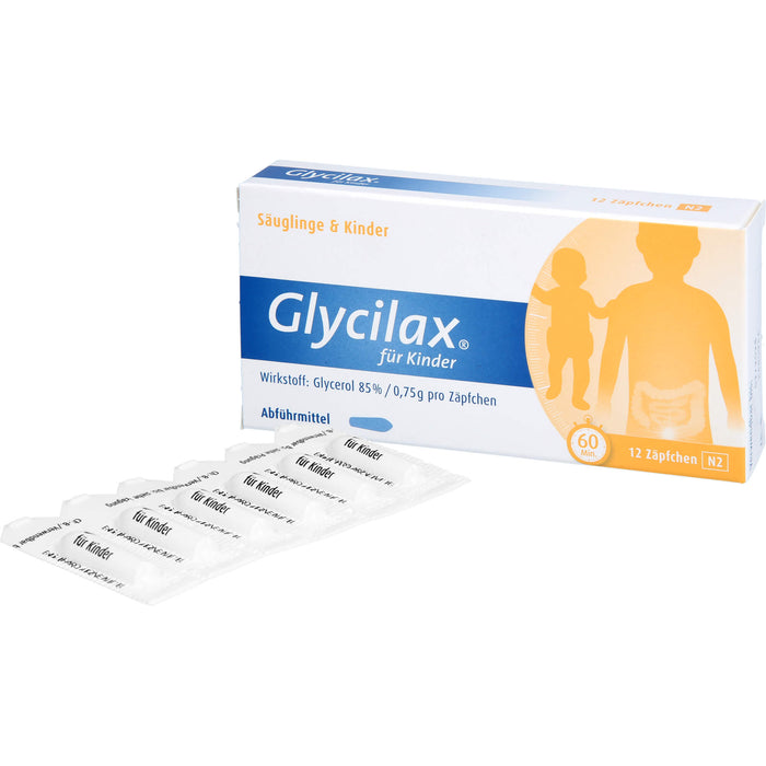 Glycilax für Kinder Abführmittel Zäpfchen, 12 pc Suppositoires