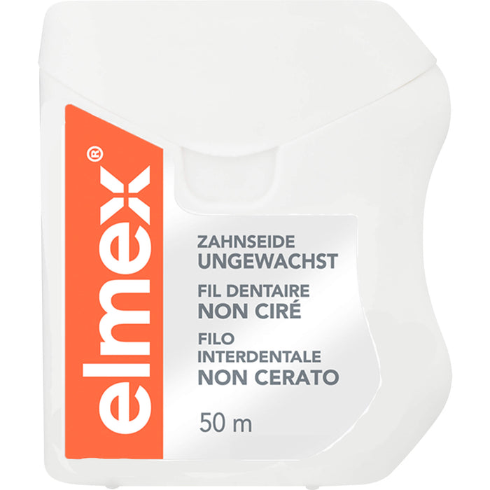 elmex Zahnseide ungewachst mit Aminfluorid 50 m, 1 pcs. Floss