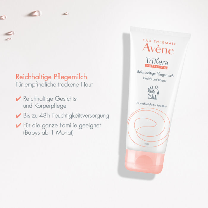 AVENE TriXera Nutrition Reichhaltige Pflegemilch, 200 ml Cream